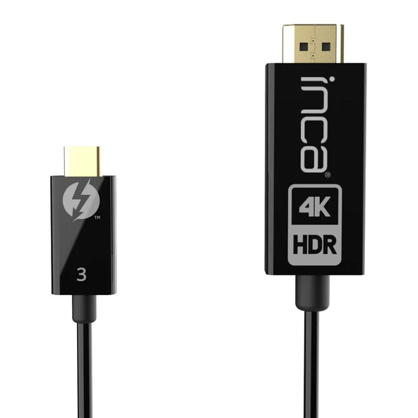 Inca ITCH-30 4K@30HZ HDR HDCP 2,2 DESTEKLİ USB C TO HDMI 2,0 KABLO Thunderbolt