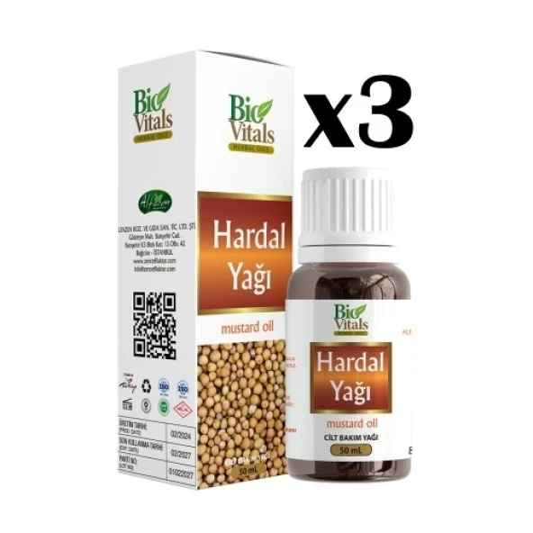 Biovitals Hardal Yağı 50 ml x 3 Adet