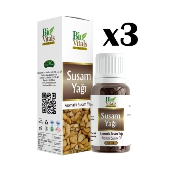 Biovitals Susam Yağı 50 ml x 3 Adet