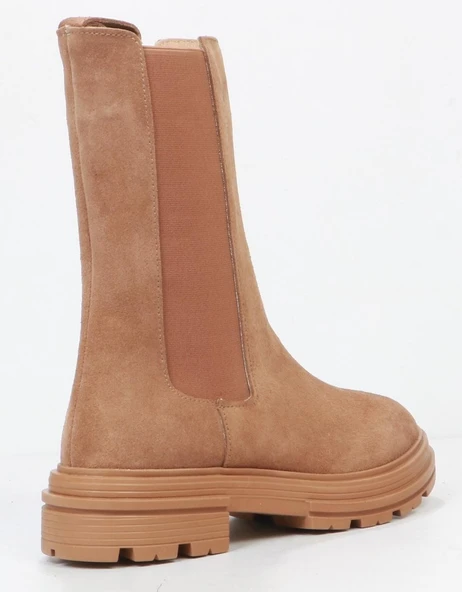 Hammer Jack 455-2335-Z Tapera Hakiki Deri Chelsea Uzun Kadın Bot - Resim 7