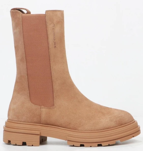 Hammer Jack 455-2335-Z Tapera Hakiki Deri Chelsea Uzun Kadın Bot - Resim 5