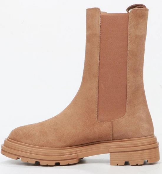 Hammer Jack 455-2335-Z Tapera Hakiki Deri Chelsea Uzun Kadın Bot - Resim 8