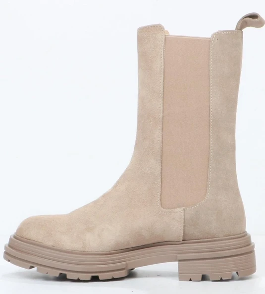 Hammer Jack 455-2335-Z Tapera Hakiki Deri Chelsea Uzun Kadın Bot - Resim 4