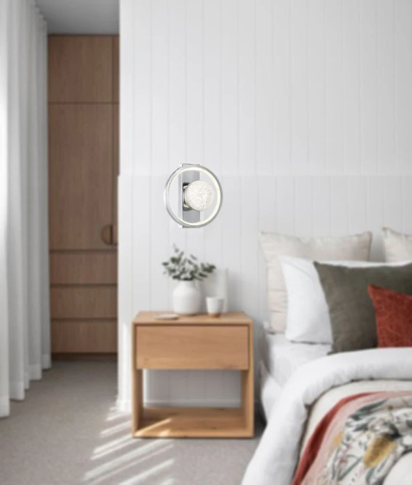 TT Aydınlatma TT069-YUV-KR  Toplu Krom Kaplama 3 Renk Modüllü Ledli Aplik - Resim 3