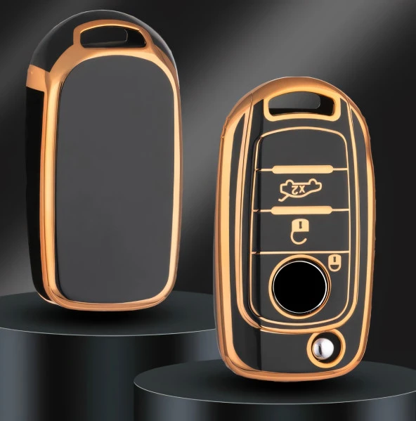 Fiat Egea Uyumlu Nano Anahtar Kumanda Kılıfı Oto Anahtarlık 3 Tuşlu Siyah ürün görseli