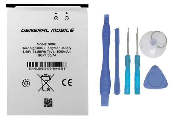 General Mobile GM 6 Batarya Pil Sıfır Orijinal + TAMİR SETİ