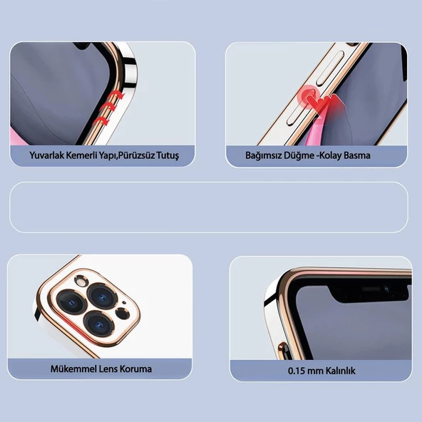 Samsung Galaxy A25 Kılıf Volet Luxury Seri Kamera Korumalı Silikon Kapak - 3