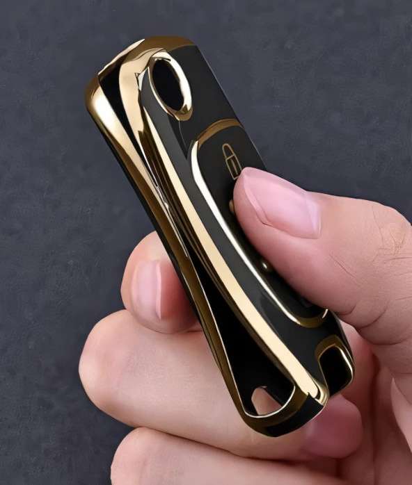 Hyundai Accent Elantra i20 i30 iX35 Uyumlu Anahtar Kılıfı Kumanda Kılıfı Oto Anahtarlık Siyah - Resim 2