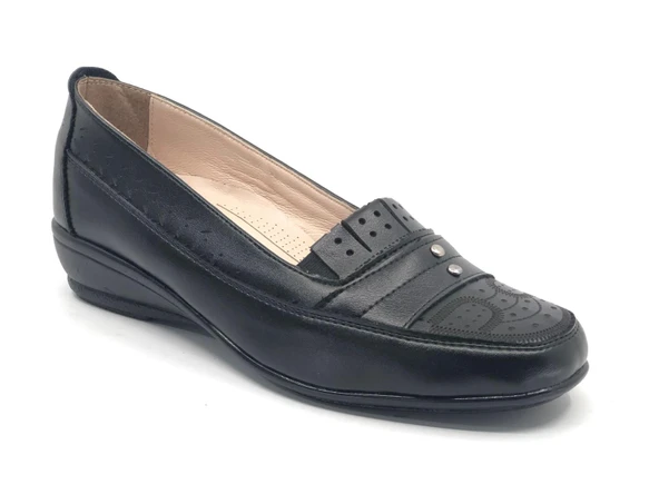 Berfilla Dr.Tavsiyeli İçi %100 Deri Anne Kadın Babet Ayakkabı ürün görseli 1