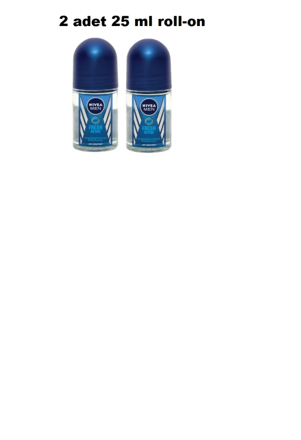 Nivea Roll-on Men 25 ml Mini Boy Fresh Active (2 adet )