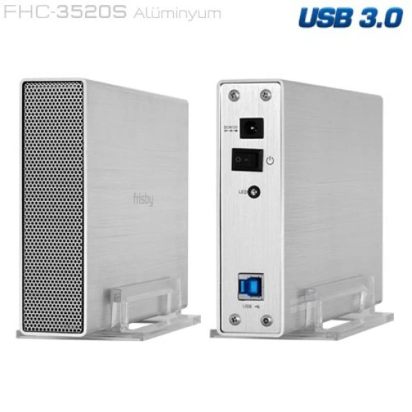 FRISBY 3.5" USB 3.0 FHC-3520S Sata Alüminyum Harddisk Kutusu Gümüş - 2