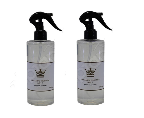 Triger Şişe 2 Adet 400 ML Okyanus Esintisi Oda Kokusu Parfümü Pompalı Sprey Koku Giderici 2*400 ML
