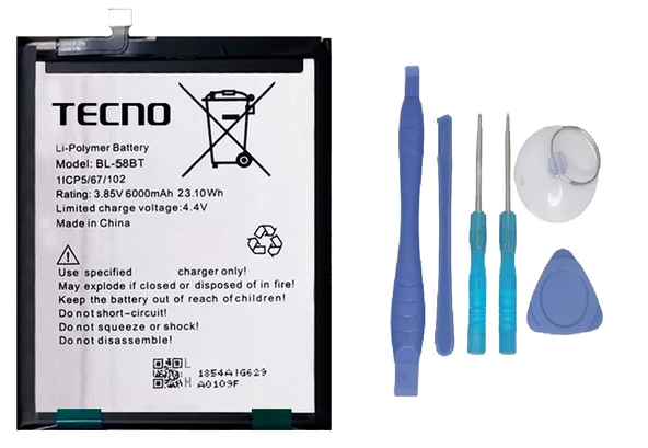 Tecno Pova NEO Batarya Pil Sıfır Orijinal + TAMİR SETİ