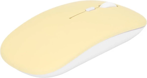 Redline Space A8 8" Uyumlu Kablosuz Bluetooth Pilli Optik Mouse - Sarı - Resim 2