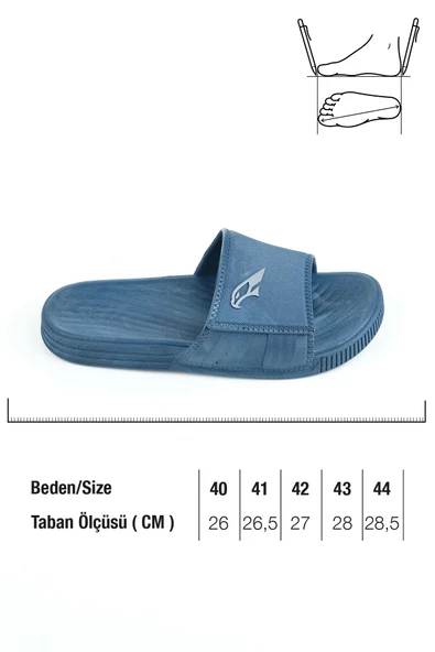 Gezer 14194 Erkek Kaydırmaz Deniz Plaj Havuz Banyo Günlük Terlik - 6