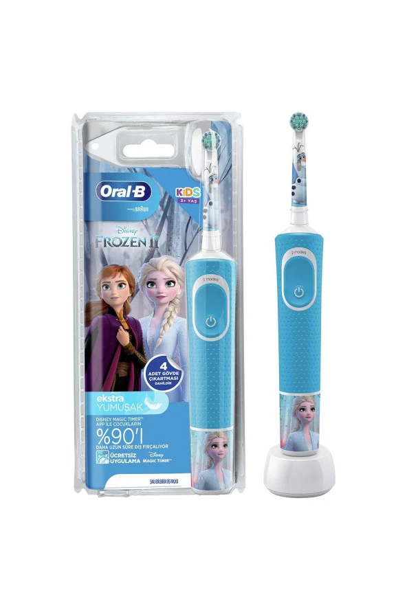 Oral-B D100 Çocuk Şarj Edilebilir Diş Fırçası Froz