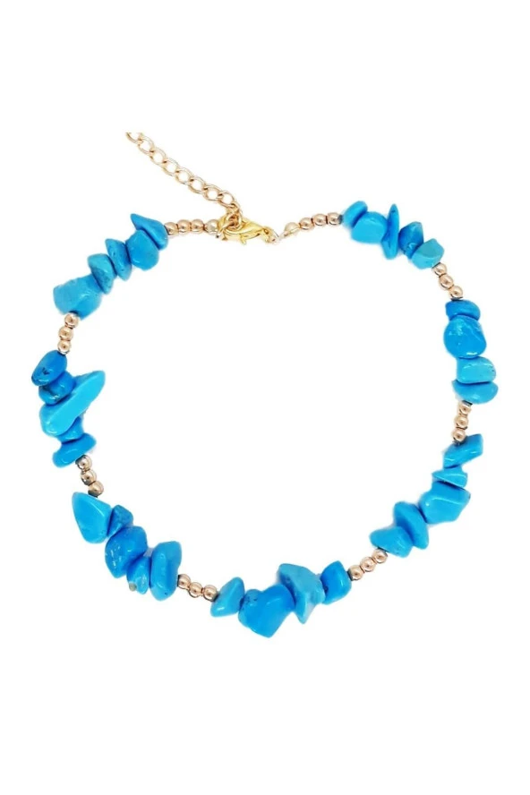 Turkuaz Doğal Taş Kadın Halhal