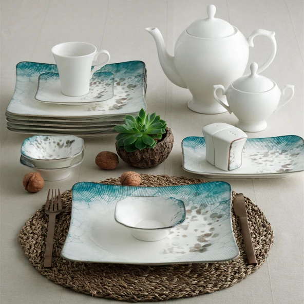 GÜRAL PORSELEN Spinoza 30 Parça 6 Kişilik Kahvaltı Takımı 1341 ürün görseli 1