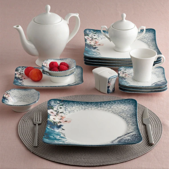 GÜRAL PORSELEN Spinoza 30 Parça 6 Kişilik Kahvaltı Takımı 1513 ürün görseli 1