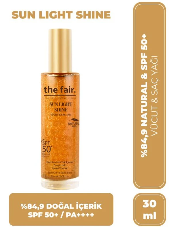 the fair. Sun Light Shine Spf 50+ /PA++++ Parıltılı Güneş Koruyucu Vücut Ve Saç Yağı 130 ml - 2