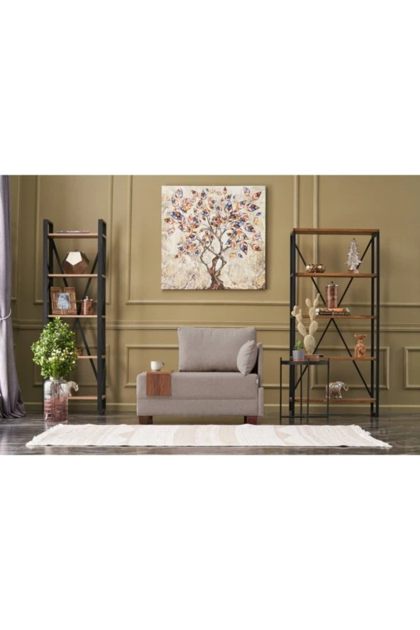 Evdebiz Fly Tekli Koltuk Krem Sağ