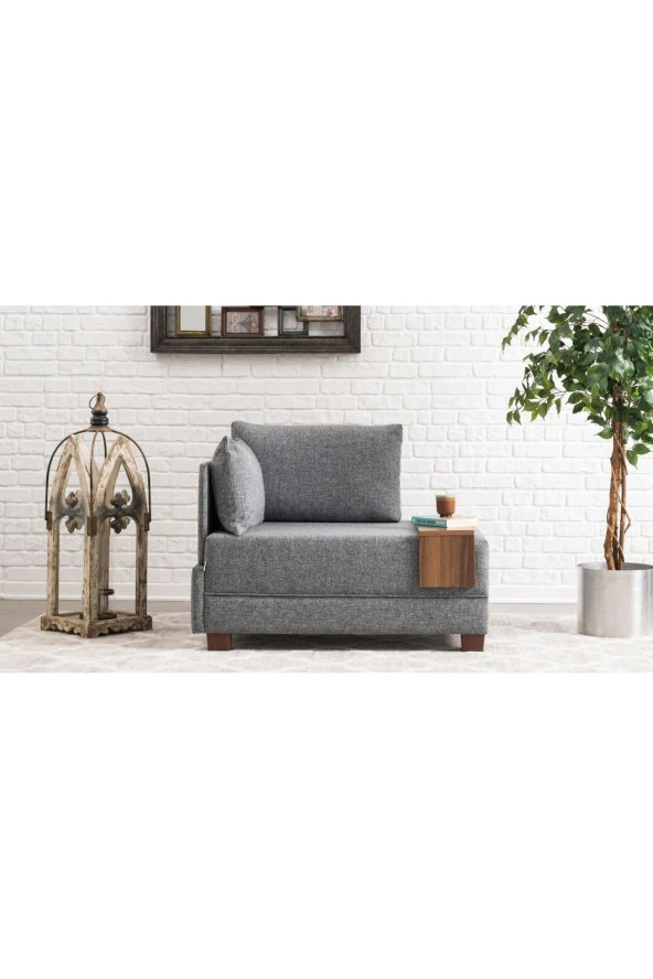 Evdebiz Fly Tekli Koltuk Gri Sol - 2