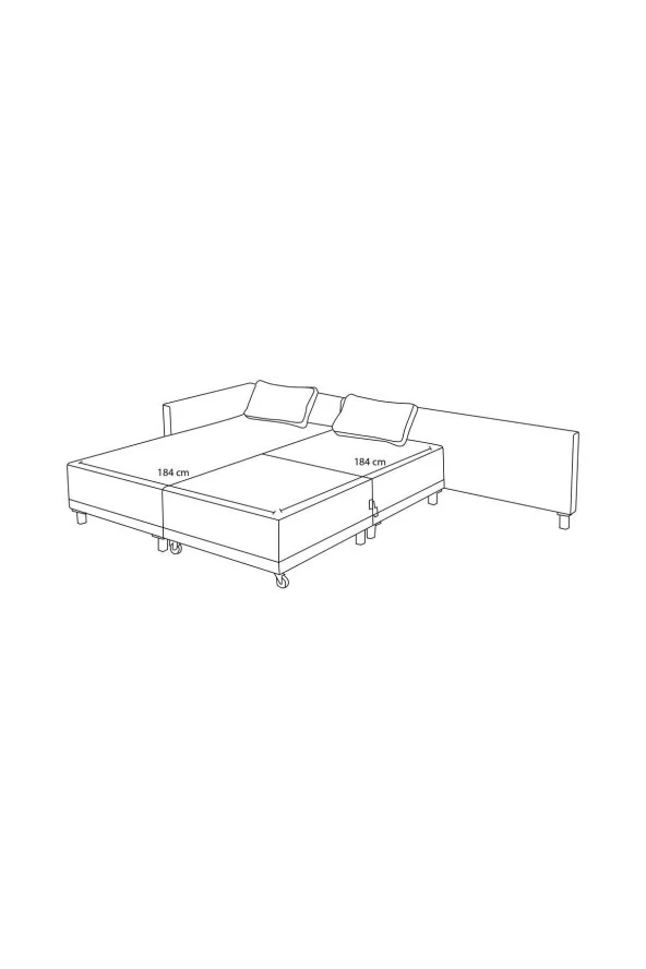 Evdebiz Matris Yataklı Köşe Koltuk Gri Sol - 7