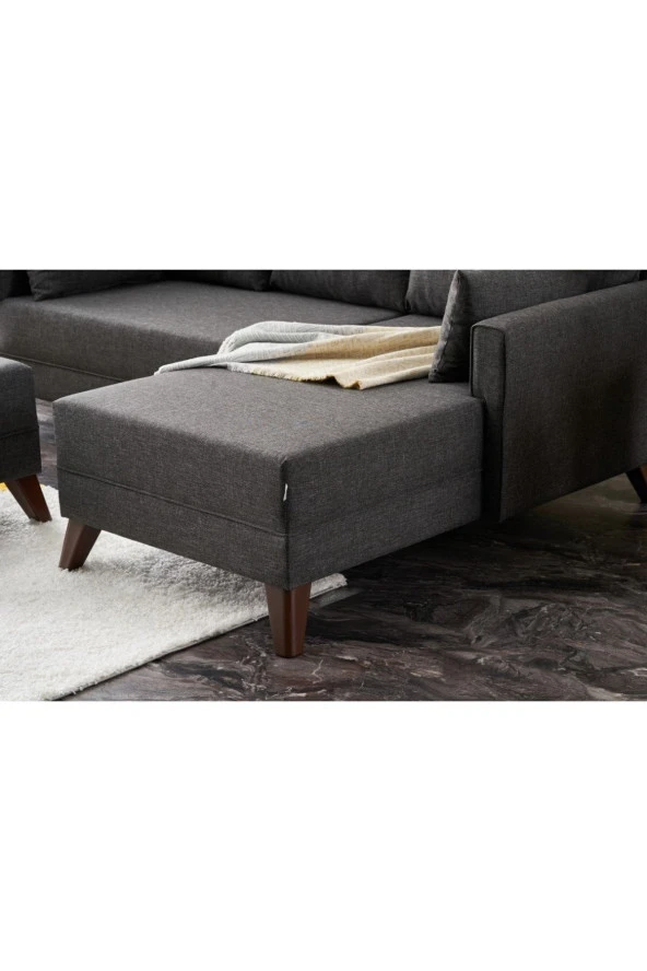 Evdebiz Bella Soft Mini Köşe Antrasit Sağ - 3