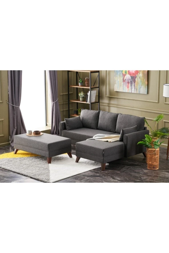 Evdebiz Bella Soft Mini Köşe Antrasit Sağ - 2