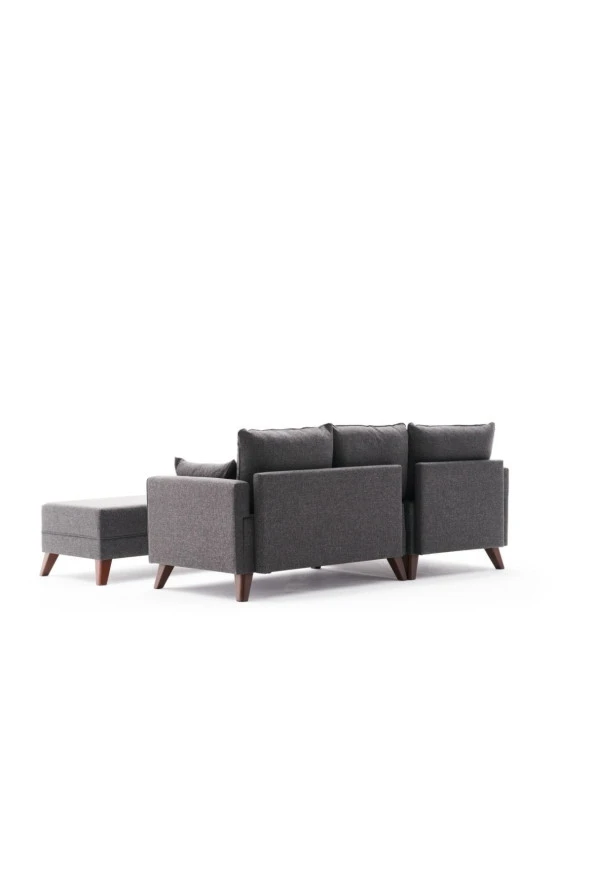 Evdebiz Bella Soft Mini Köşe Antrasit Sol - 5