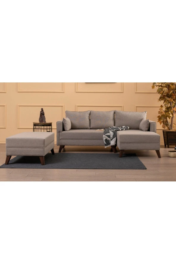 Evdebiz Bella Soft Mini Köşe Krem Sağ - 4