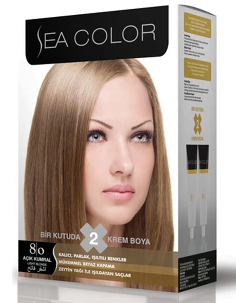 Sea Color Set Saç Boyası (50 Ml.X2 Boya+75 Ml. Oksidan+10 Ml. Krem+Eldiven)