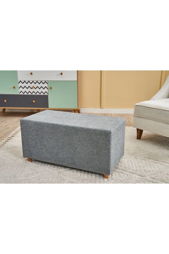 Evdebiz Genma Ahşap Ayaklı Puf Gabbana 14