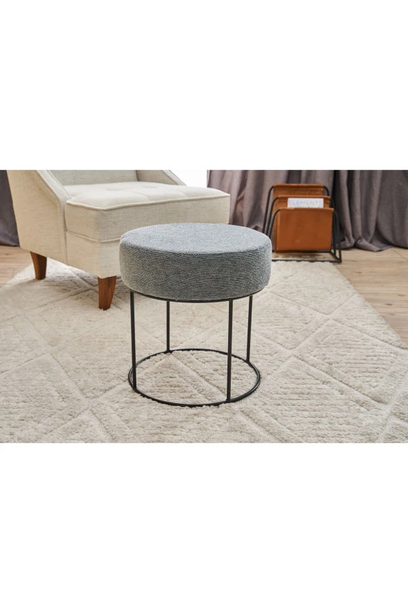 Evdebiz Moon Steel Ayaklı Puf Gabbana14