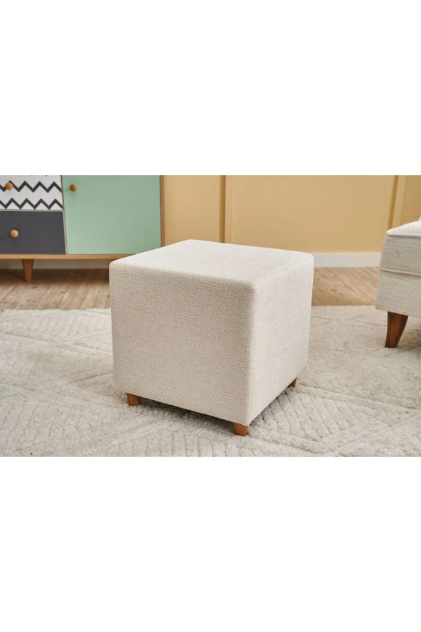 Evdebiz Ranma Ahşap Ayaklı Puf Gabbana 02