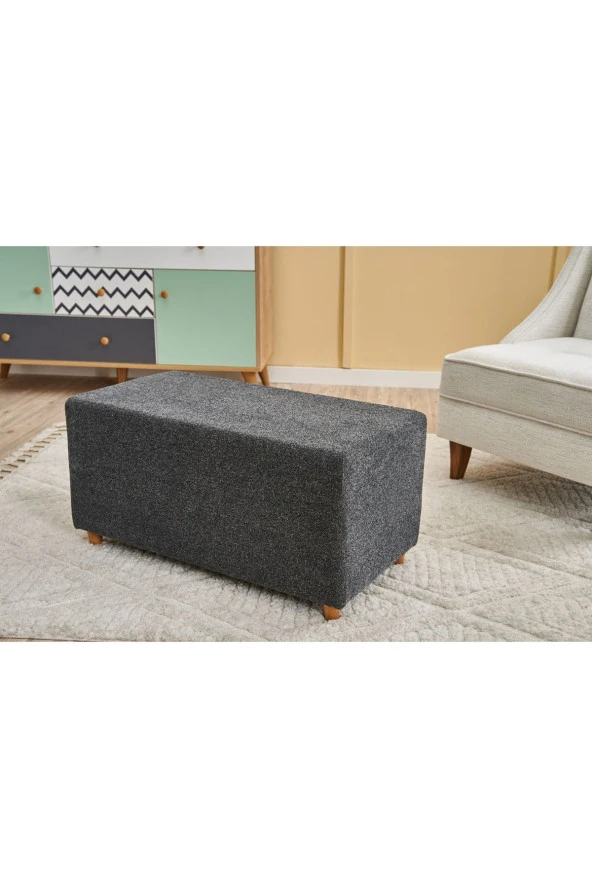 Evdebiz Genma Ahşap Ayaklı Puf Gabbana 3V-11