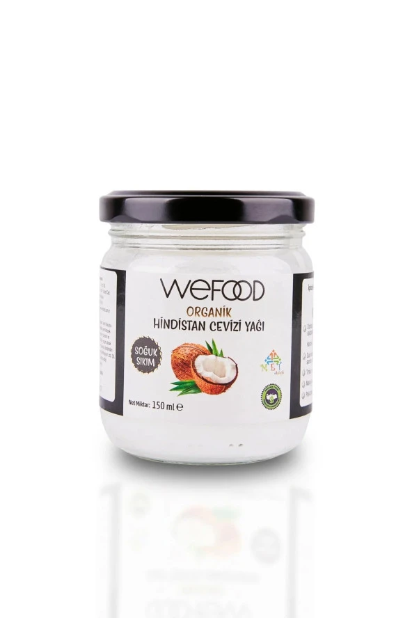 Wefood Sertifikalı %100 Organik Hindistan Cevizi Yağı 150 Ml