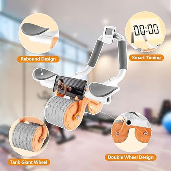 Mekik Aleti Spor Aleti Dirsek Destekli Mekik Aleti Dijital Ekran Karın Egzersiz Aleti Fitness - 5