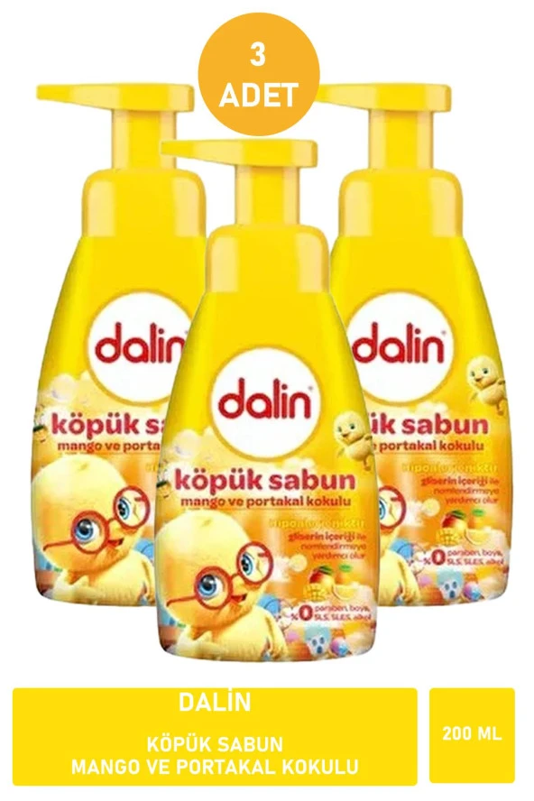 Dalin Köpük Sabun Mango ve Portakal Kokulu 200 ml X 3 ADET