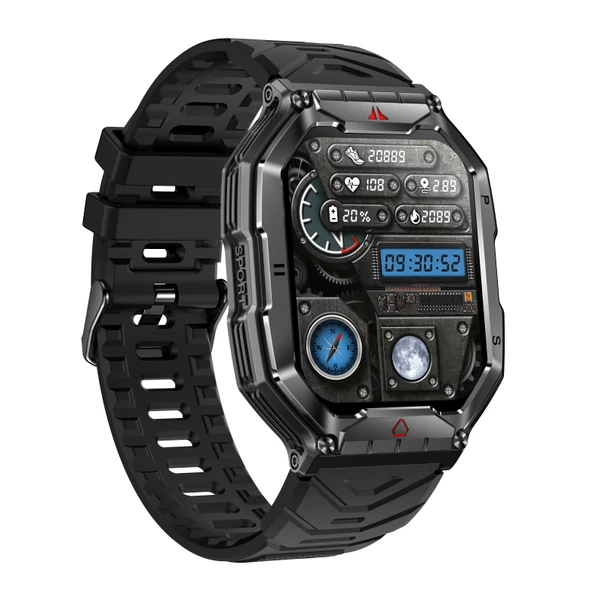 ZCWATCH V0623 Outdoor Military Bt Call, Pusula, Spor Sağlık, Profesyonel Akıllı Saat - 4