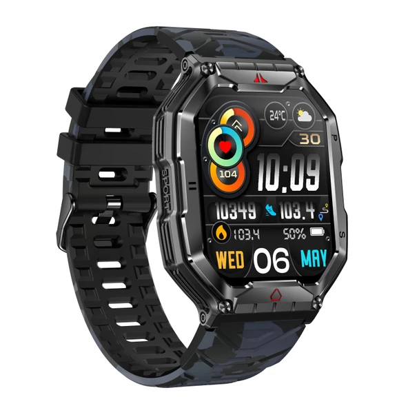 ZCWATCH V0623 Outdoor Military Bt Call, Pusula, Spor Sağlık, Profesyonel Akıllı Saat - 7