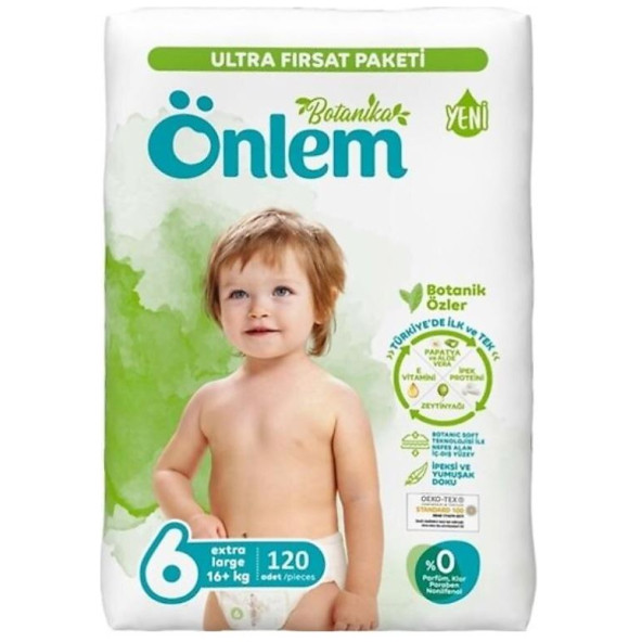 Önlem Botanika 6 Numara Extra Large 120'li Bebek Bezi