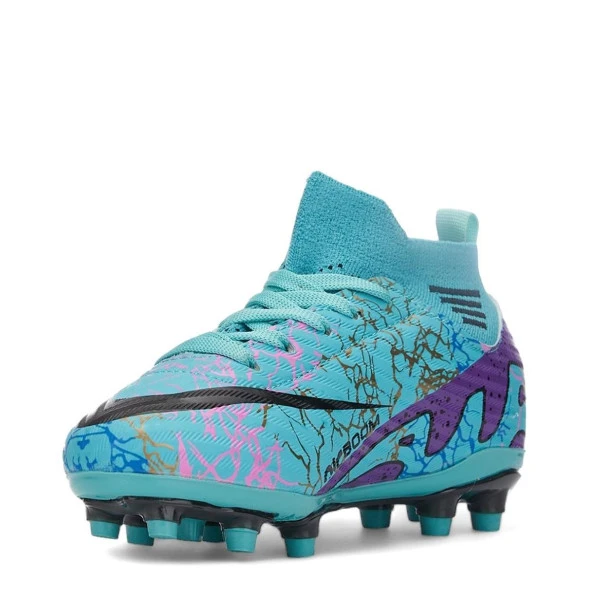Albishoes AirBoom Super Mercury Çoraplı Bilekli Çocuk Erkek Halısaha Krampon Futbol Ayakkabı(31-45) - 2