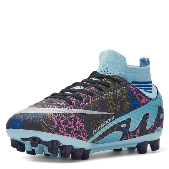 Albishoes AirBoom Super Mercury Çoraplı Bilekli Çocuk Erkek Halısaha Krampon Futbol Ayakkabı(31-45) - 2
