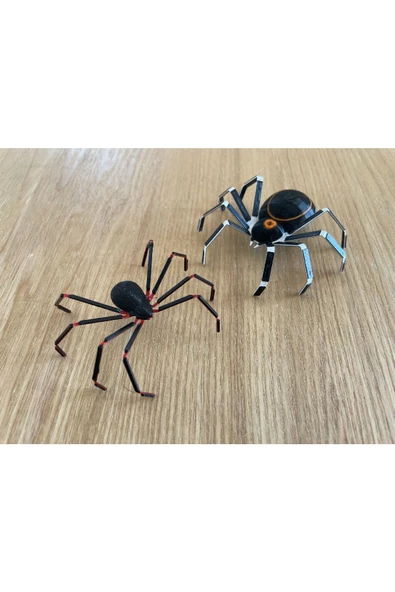 2 Adet Renkli Örümcekler Dekoru 7 cm