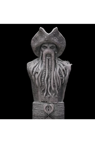 Detaylı Karayip Korsanları Davy Jones Büstü 15 cm