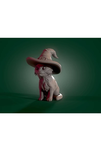 Büyücü Kedi Dekoru 12 Cm