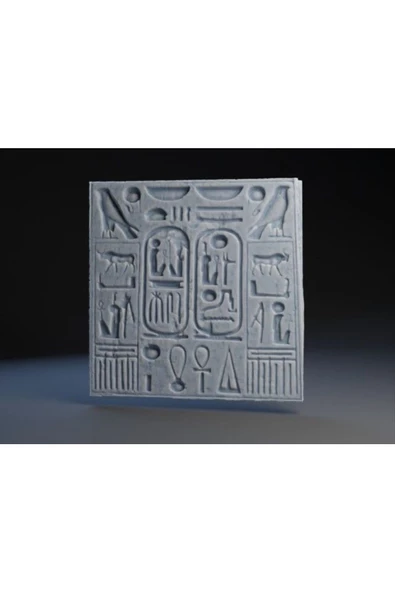 Taş Üzerindeki Hiyeroglifler Dekoru 15 cm - 1