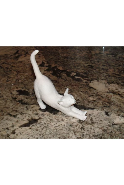 Esneyen Kedi Dekoru 16 Cm