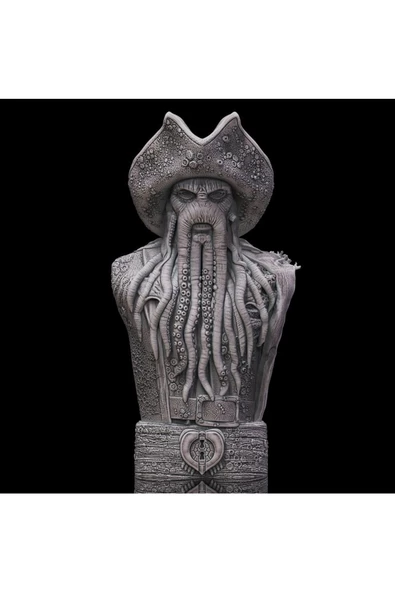 Detaylı Karayip Korsanları Davy Jones Büstü 18 cm